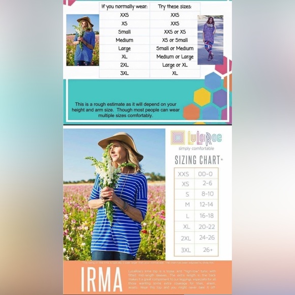 LuLaRoe‎ Firework Pattern Short Sleeve Tee - Picture 4 of 4